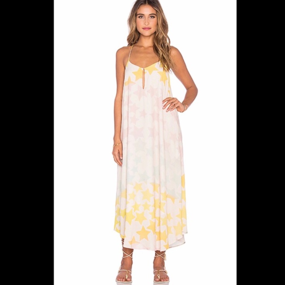 Mara Hoffman Star print midi key hole dress sz M